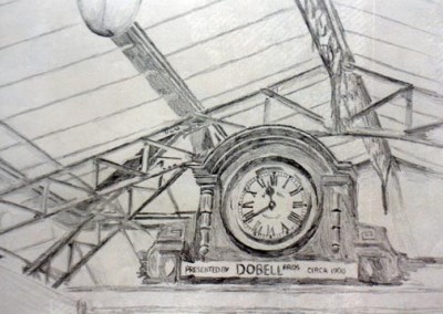 Clock inside the entrance of Hastings pier