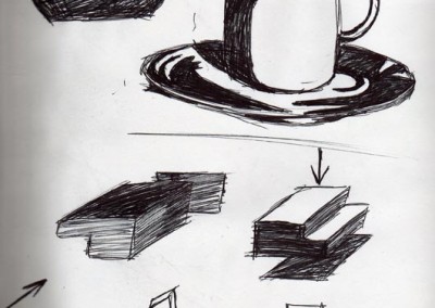 Various small sketches - sketchbook page
