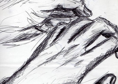 Sketches of hands - pen