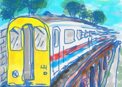 The Train - quick digital sketch