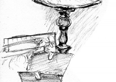 Lamp still life - quick sketch