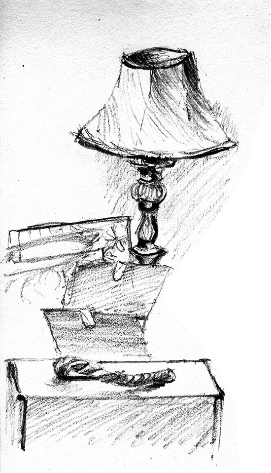 Sketches Artfultrevor Com, Table Lamp Pencil Sketchup
