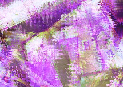 Four Abstracts Green & Purple. Copyright Creative Bytes.