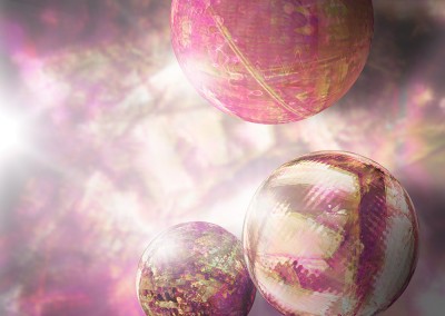 Purple Balls Abstract. Copyright Creative Bytes.